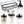 Load image into Gallery viewer, Vtopmart 5 Pcs Mason Jar Bathroom Accessories Set, Lotion Soap Dispenser, Toothbrush Holder, 2 Cotton Swab Holder, Metal Wire Storage Basket, Rustic Farmhouse Decor for Countertop Kitchen, Black