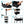 Load image into Gallery viewer, Vtopmart 4 Tier Rolling Cart with Wheels, Detachable Utility Storage Cart with Handle and Lockable Casters, Storage Basket Organizer Shelves, Easy Assemble for Bathroom, Kitchen, Black