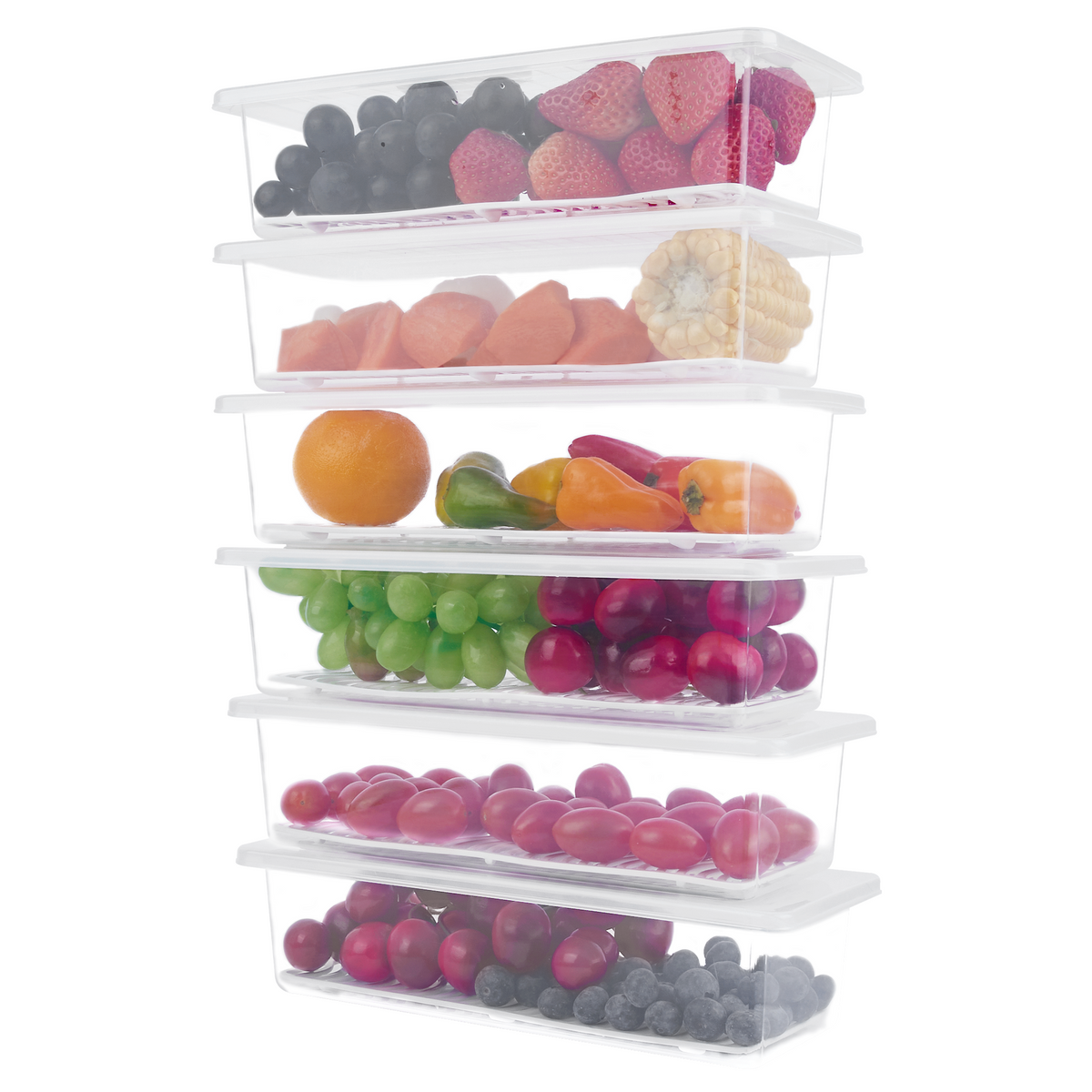 Refrigerator Storage Box Kitchen Organizers Storage Food Containers Organization  Boxes Drawer Fruit Basket Drain Rack