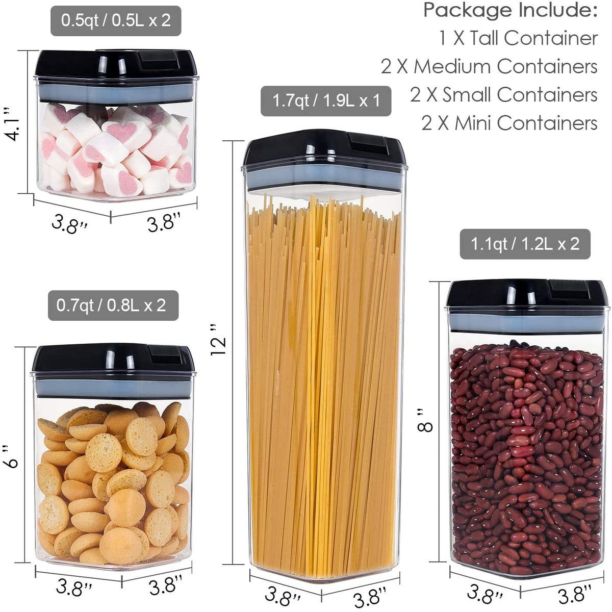 JG 7 Pieces Air Tight Food Storage Containers - BPA Free – Joseph