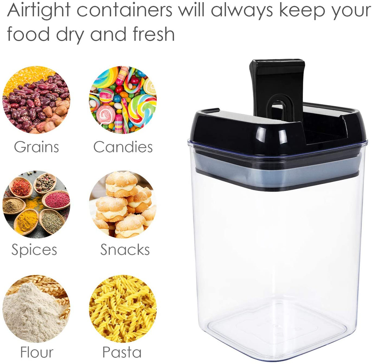 7 Pieces Air Tight Food Storage Containers – BPA Free – Ganis