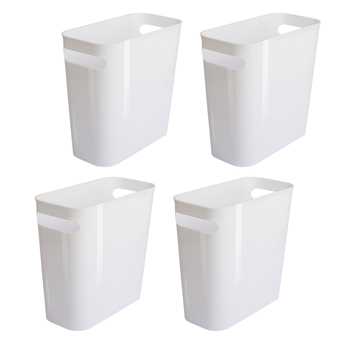 Trash Can, 10 Liter / 2.4 Gallon Plastic Slim Garbage Container Bin With  Press Top Lid, White Waste Basket For Kitchen, Bathroom, Living Room,  Office