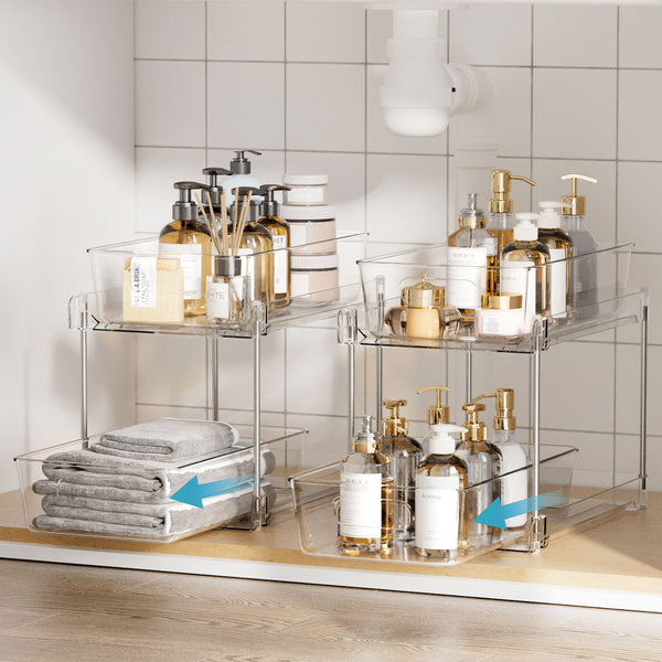 Vtopmart 8 Pack Pull Out Bathroom Under Sink Organizer (S-Standard)