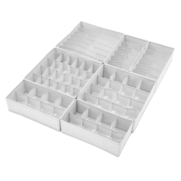 Vtopmart 7 Pcs Fabric Drawer Organizer for Clothes，Dresser Storage Bins Socks Underwear Drawer Organizer