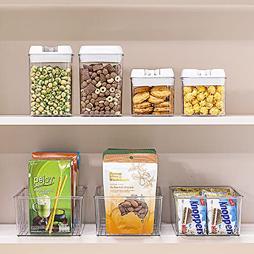 Vtopmart 8 Pack Food Storage Organizer Bins, Clear Plastic Storage Bin