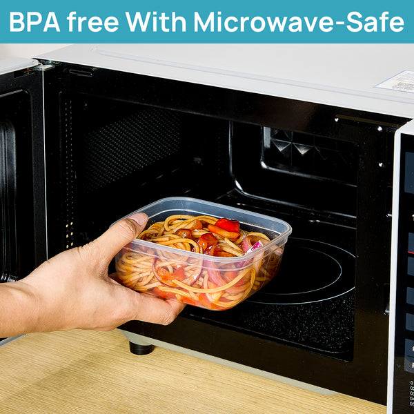 Vtopmart 18 Pieces Meal Prep Containers, 4-Size ，Plastic Containers with Lids for Lunch,Leftover