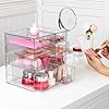 Vtopmart Acrylic Organizer with 9 Drawers, Clear Storage Drawers, Desk Organization and Storage