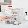 Vtopmart Acrylic Organizer with 9 Drawers, Clear Storage Drawers, Desk Organization and Storage