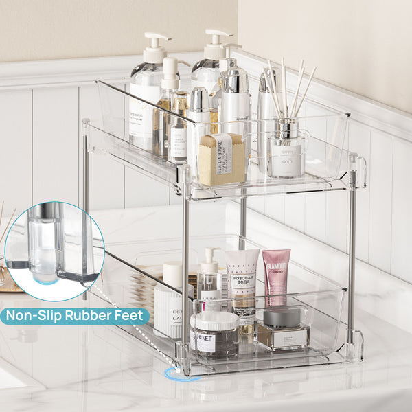 Vtopmart 8 Pack Pull Out Bathroom Under Sink Organizer (S-Standard)