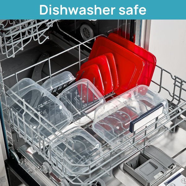 Vtopmart 18 Pieces Meal Prep Containers, 4-Size ，Plastic Containers with Lids for Lunch,Leftover