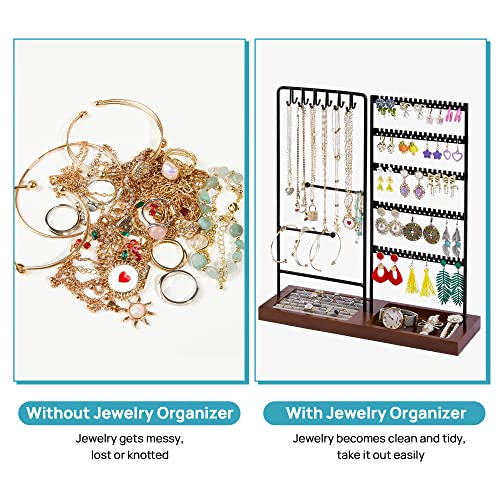 Vtopmart Earring Organizer, 5-Tier Earring and Necklace Holder Organiz