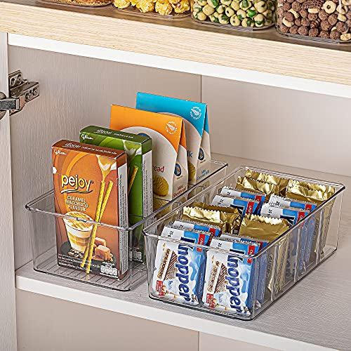 Vtopmart 8 Pack Food Storage Organizer Bins, Clear Plastic Storage Bin