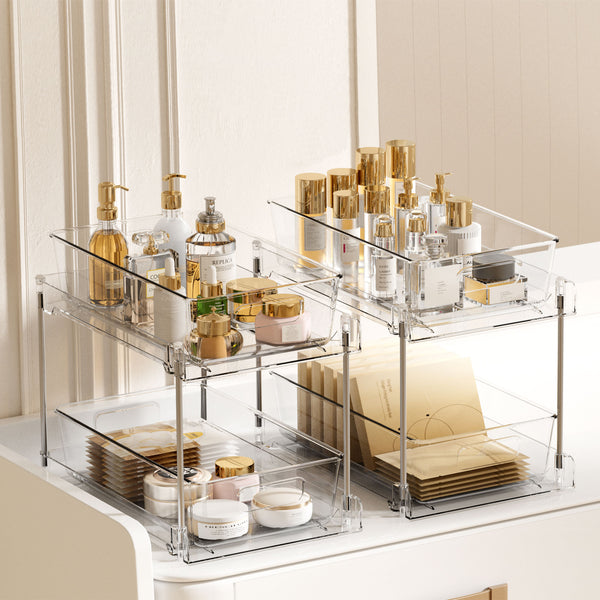 Vtopmart 8 Pack Pull Out Bathroom Under Sink Organizer (S-Standard)
