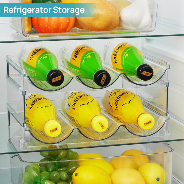 Stackable Water Bottle Storage Rack for Pantry Organizers