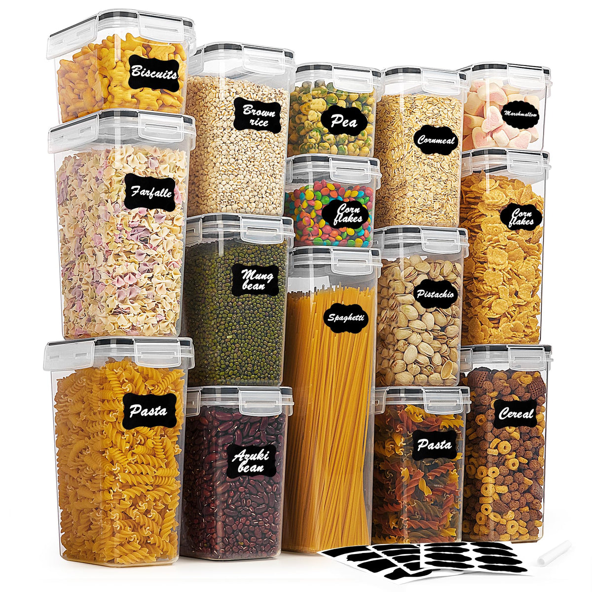 Vtopmart Airtight Food Storage Containers Set with Lids, 15pcs BPA Fre
