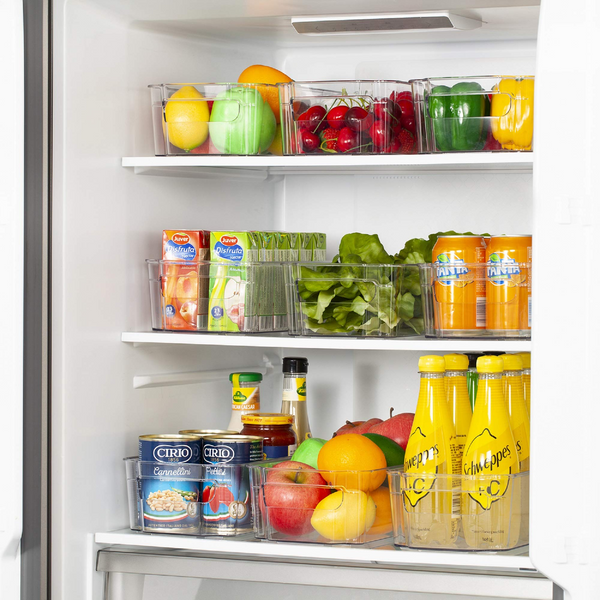 2/4 Refrigerator Organizer Bins Set- Fridge & Pantry Clear