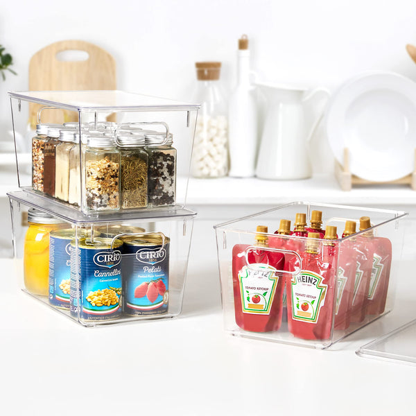Lot de 9 boîtes de conservation en verre avec couvercle, pour micro Lot de 9 boîtes de conservation en verre avec couvercle, pour micro