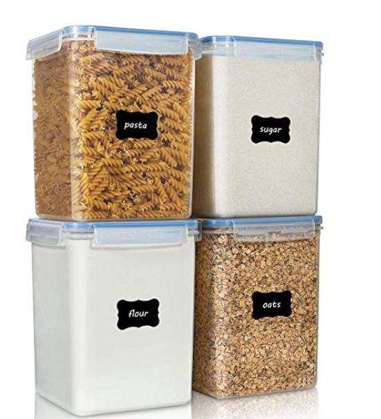 Vtopmart Extra Large Food Storage Containers 5.2L / 176oz,  4 Pieces