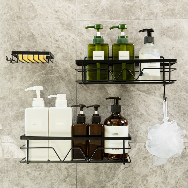 Shower Caddy Wall-mounted Shower Shelf Multifunctional Waterproof