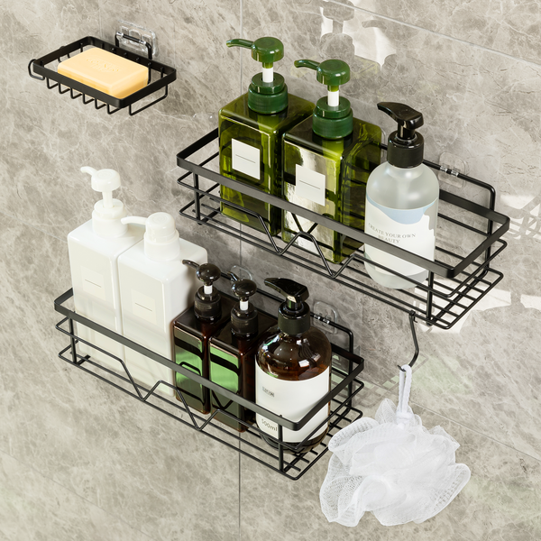 Shower Caddy Wall-mounted Shower Shelf Multifunctional Waterproof