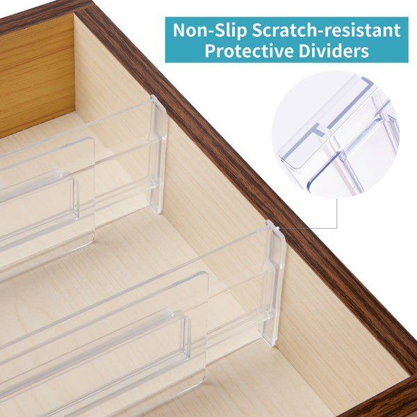 Drawer Dividers Organizers 8 Pack, Vtopmart Adjustable 3.2 High Expan