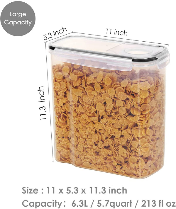 Vtopmart Cereal Storage Container Set, BPA Free Plastic Airtight Food