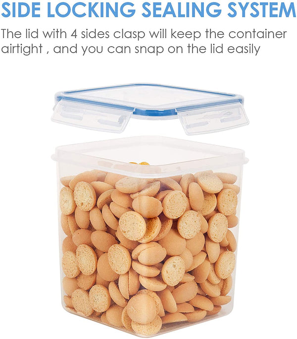 Food Storage Containers 2.5L / 84.5oz, Vtopmart 4 Pieces BPA Free Plas