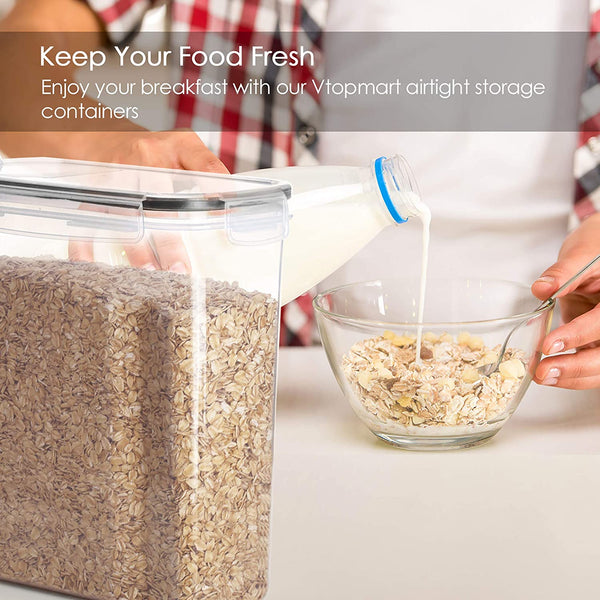 Vtopmart Cereal Storage Container Set, BPA Free Plastic Airtight Food