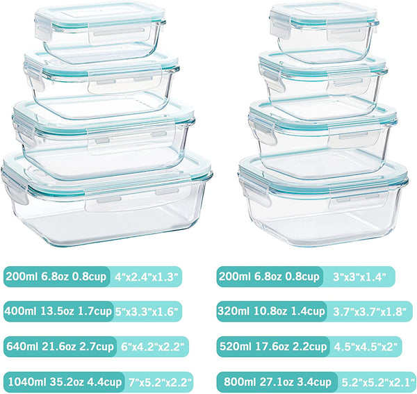 Airtight Food Storage Containers, Vtopmart 7 Pieces BPA Free Plastic C