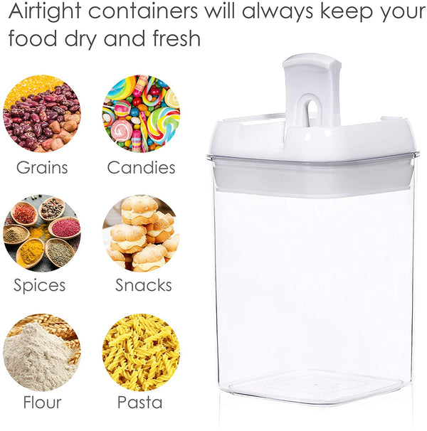 Airtight Food Storage Containers, Vtopmart 20 Pieces BPA Free Plastic Cereal Containers with Easy Lock Lids,for Kitchen Pantry Organization and Storage, Include 24 Labels