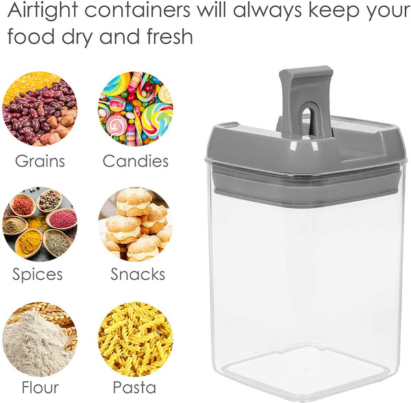 Twowood Airtight Food Storage Container Kitchen Pantry Square Cereal  Organizer Bottle