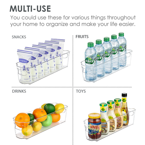 Multi-Use Clear Bins for Organizing